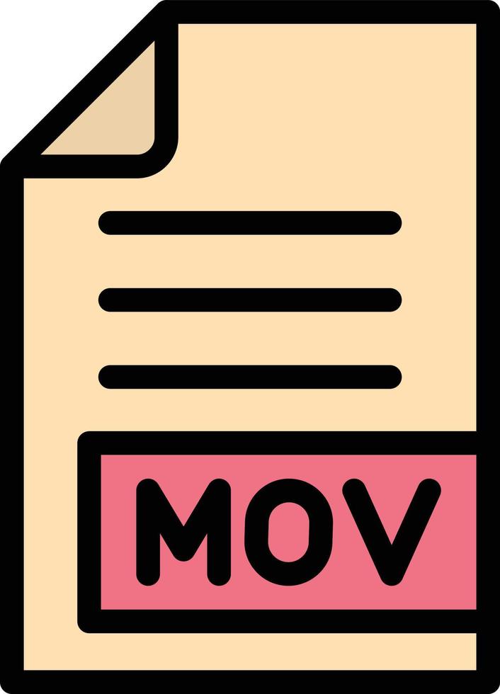 MOV Vector Icon Design Illustration