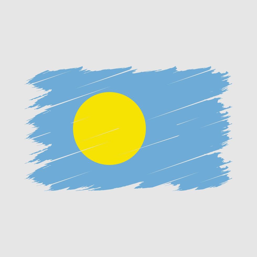 Palau Flag Brush vector