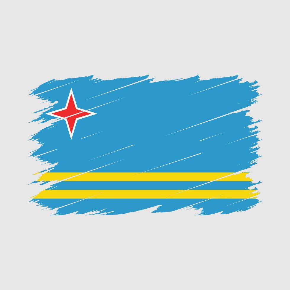 Aruba Flag Brush vector