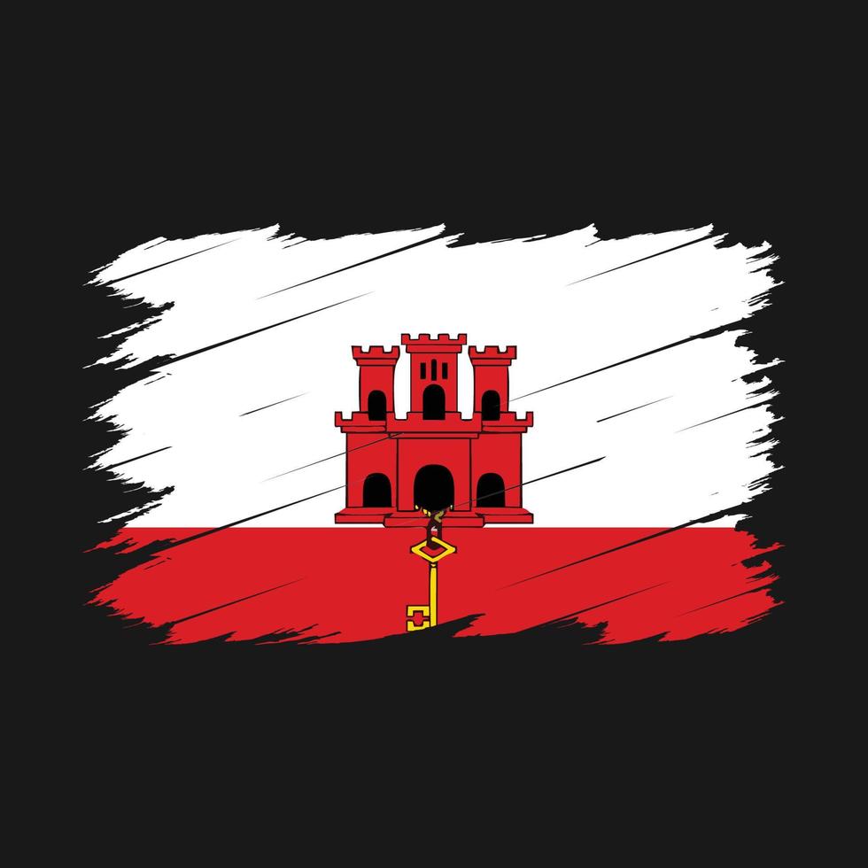 Gibraltar Flag Brush vector