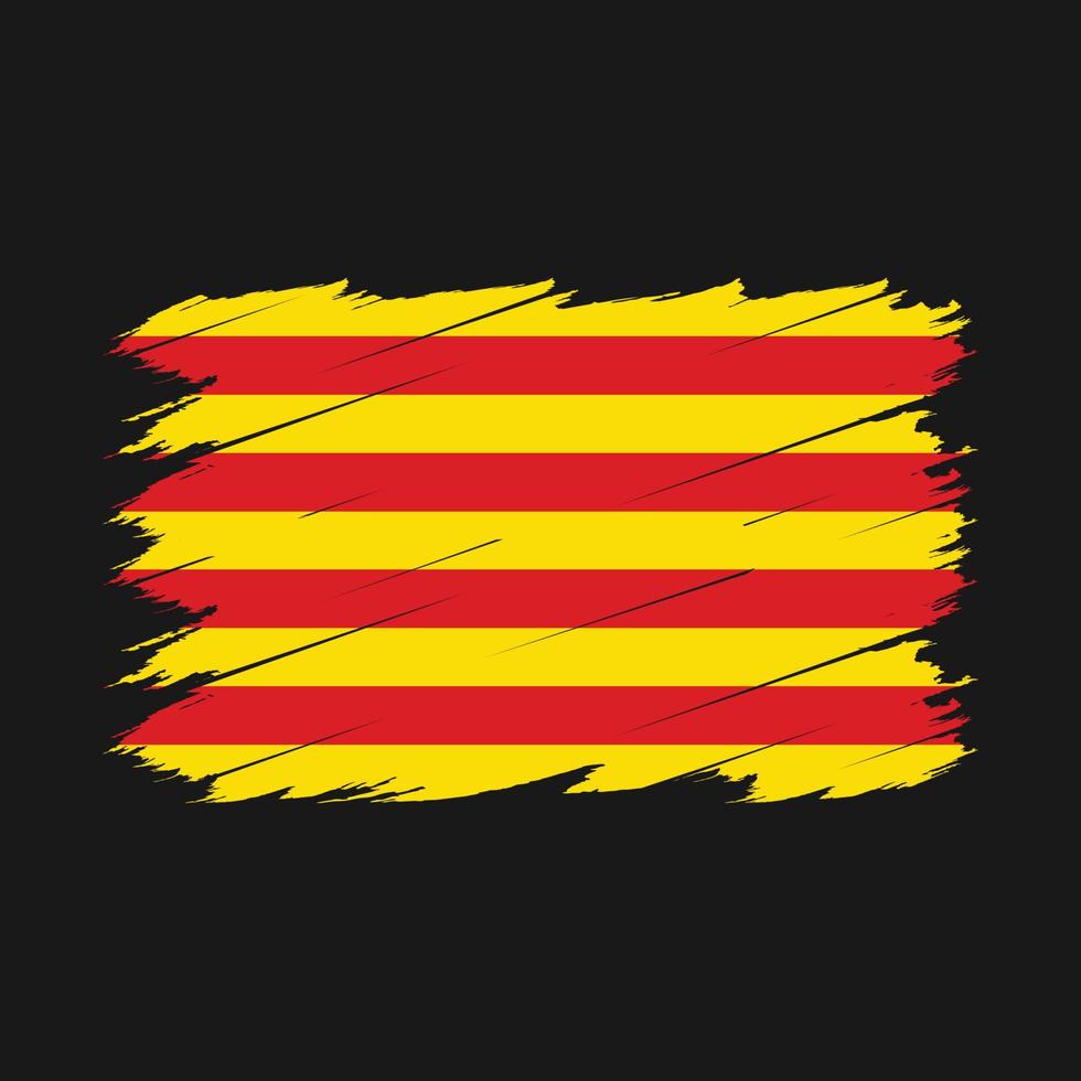 Catalonia Flag Brush vector