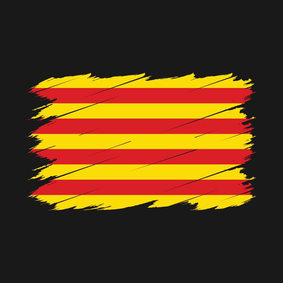 cepillo de la bandera de cataluña vector