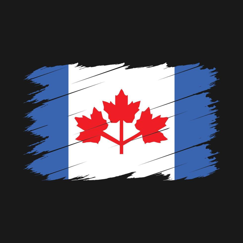 pincel de bandera de canadá vector