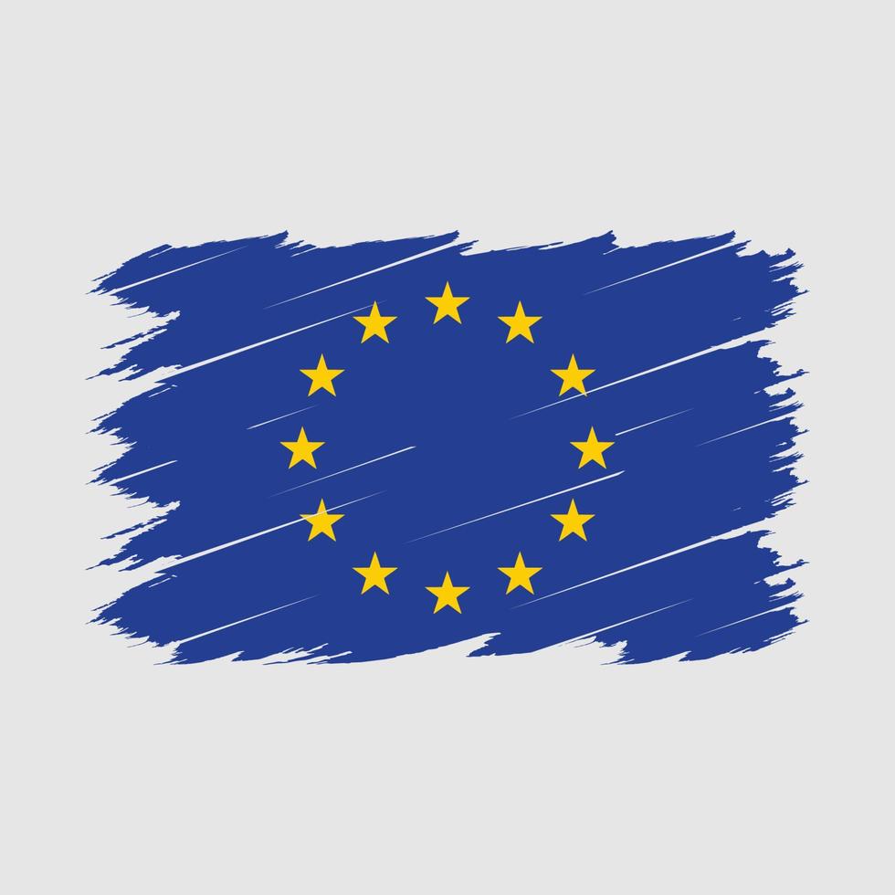 cepillo de bandera europea vector