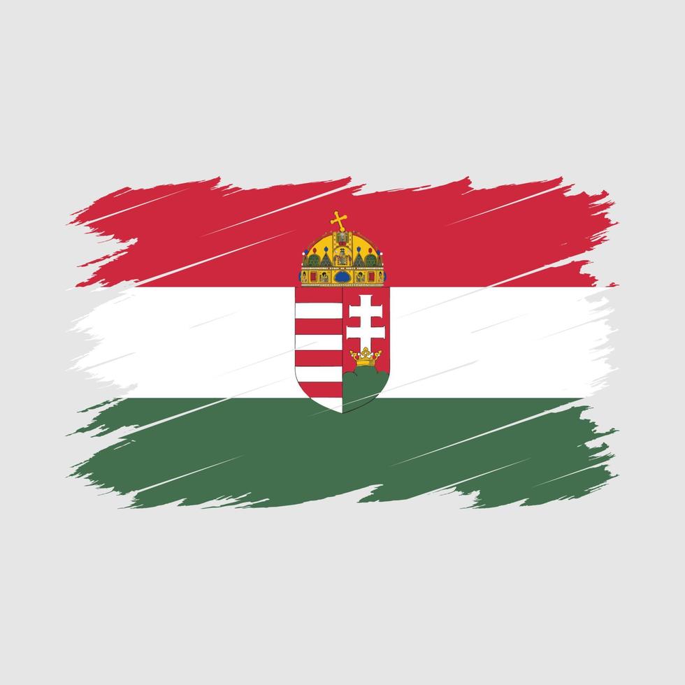 Hungary Flag Brush vector