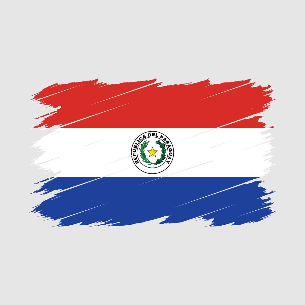 cepillo de bandera de paraguay vector