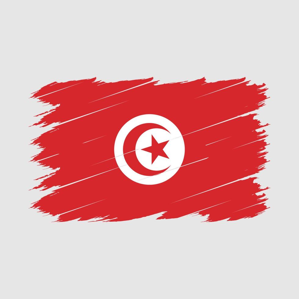 Tunisia Flag Brush vector