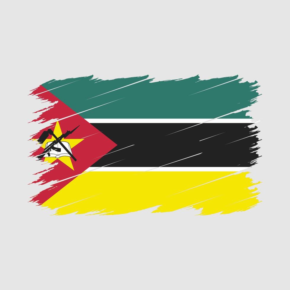 Mozambique Flag Brush vector