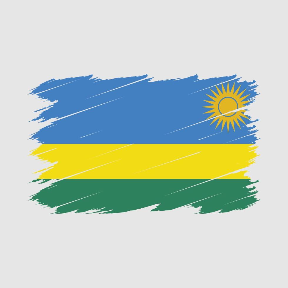 Rwanda Flag Brush vector