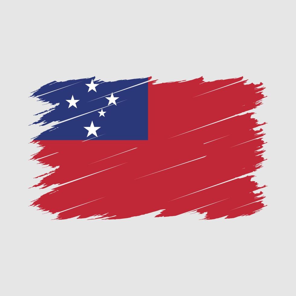 Samoa Flag Brush vector