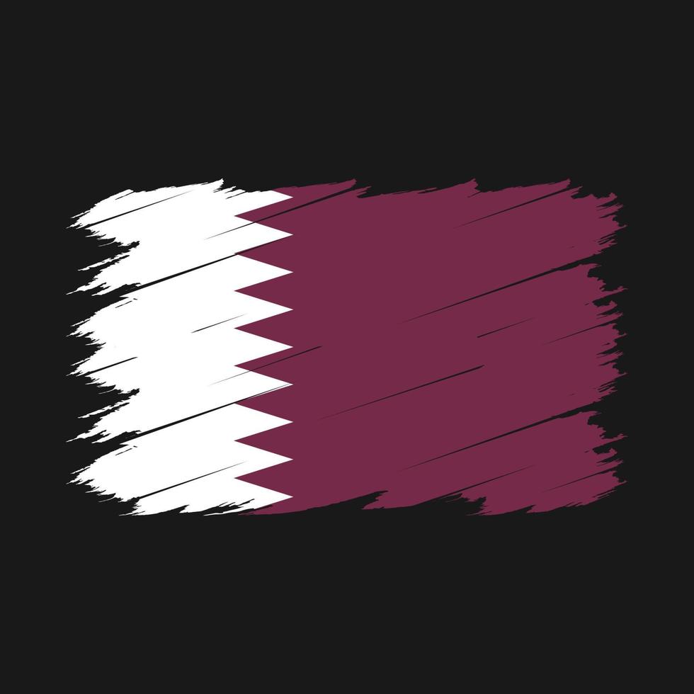 Qatar Flag Brush vector