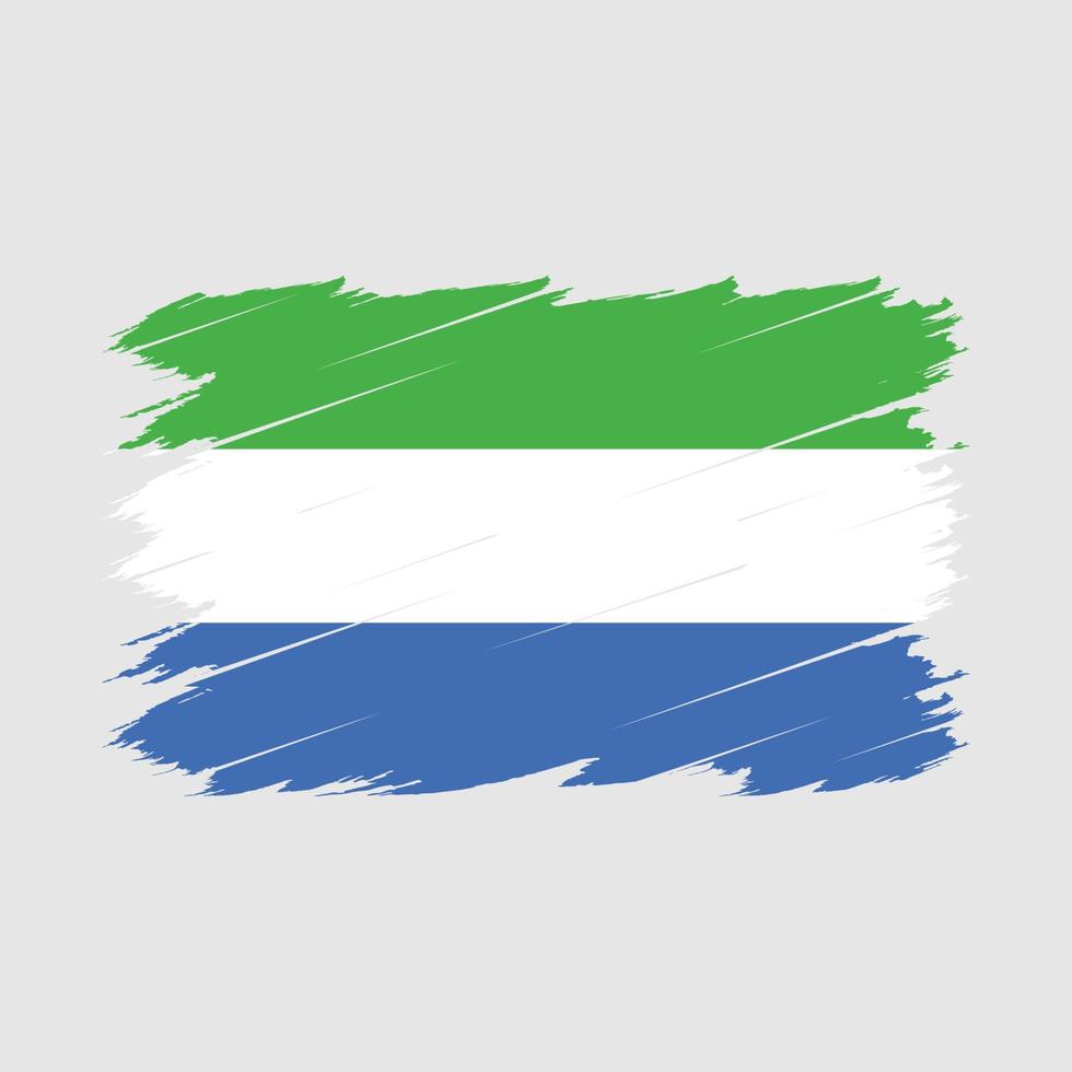 Sierra Leone Flag Brush vector