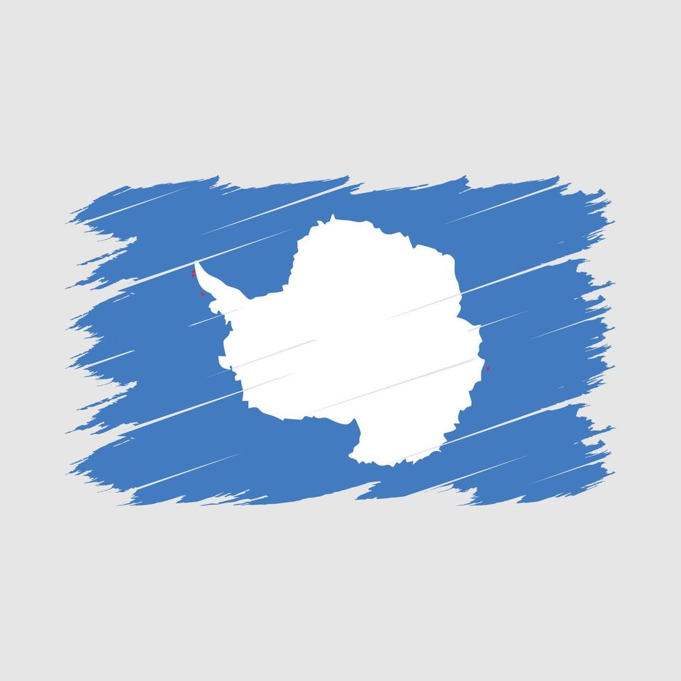 Antarctica Flag Brush vector