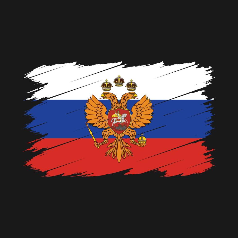 cepillo de bandera de rusia vector