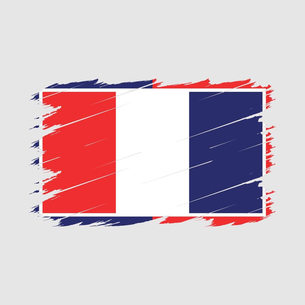 France Flag Brush vector