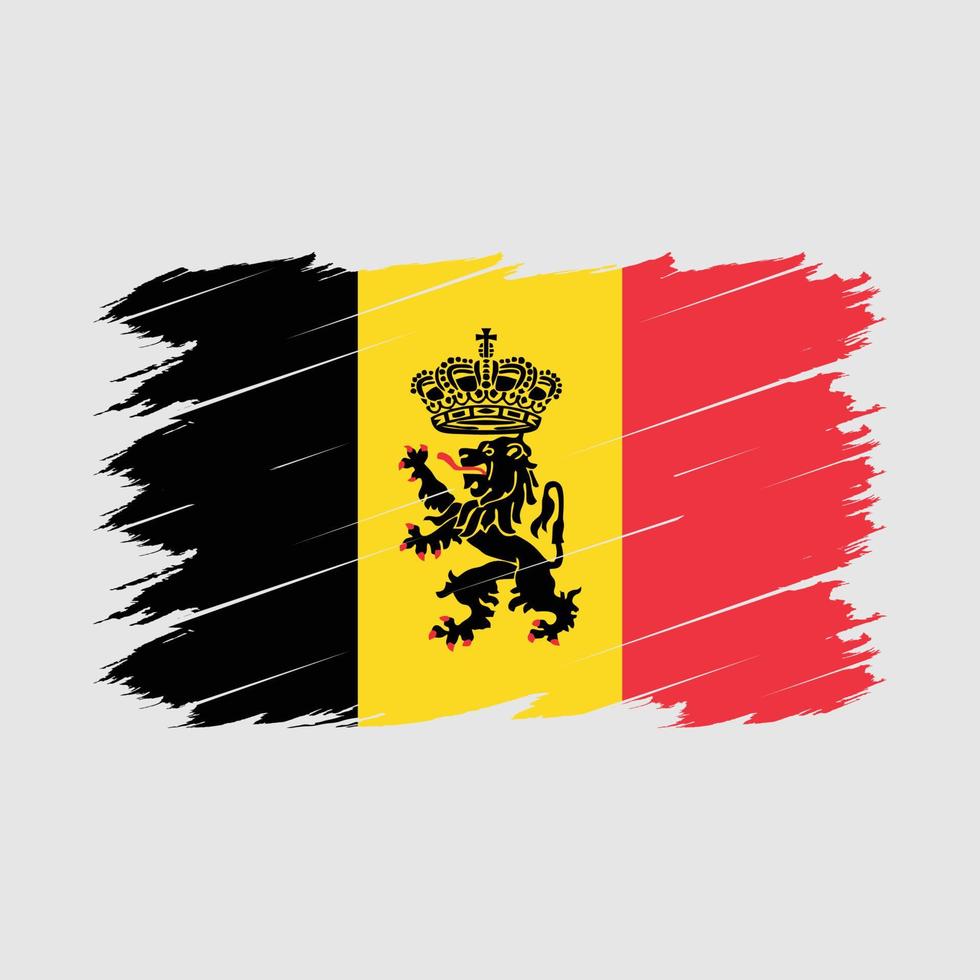 cepillo de bandera de bélgica vector