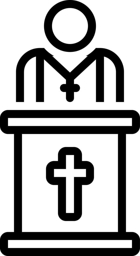 line icon for pastor vector