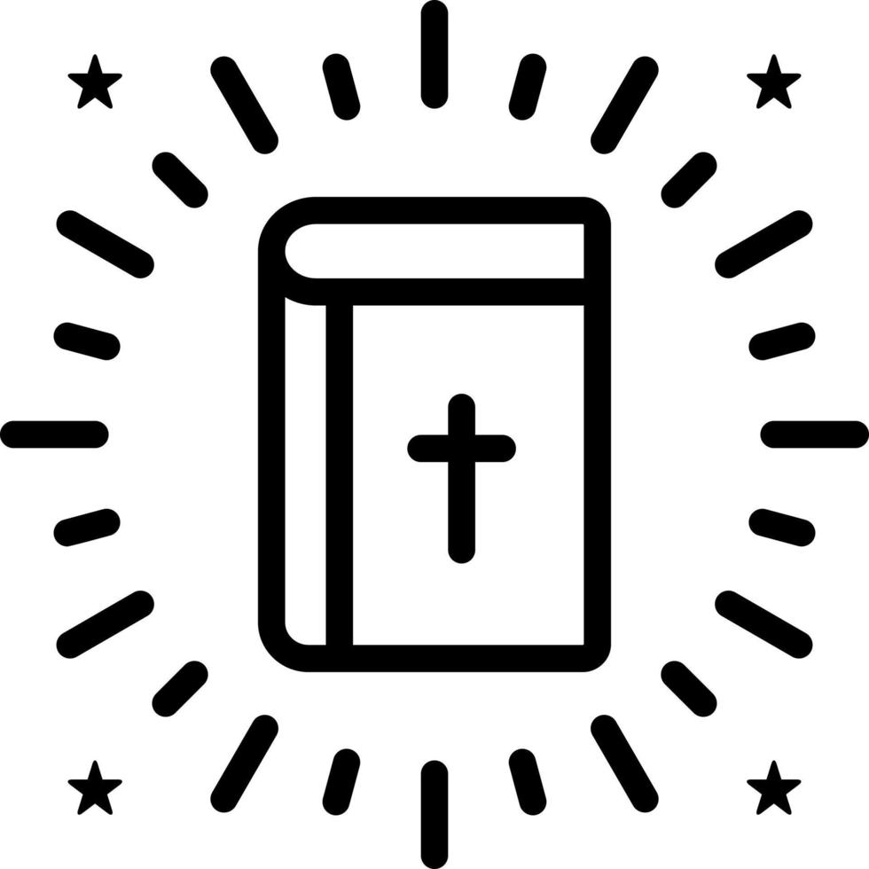 icono de línea para biblia vector