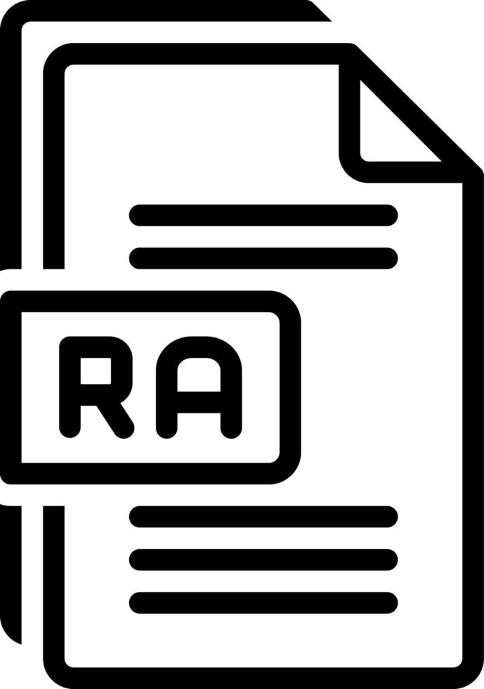 line icon for ra vector