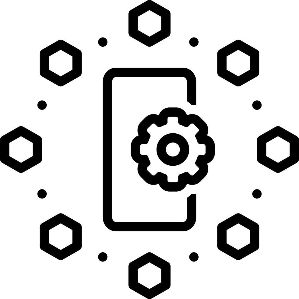 line icon for functionality vector