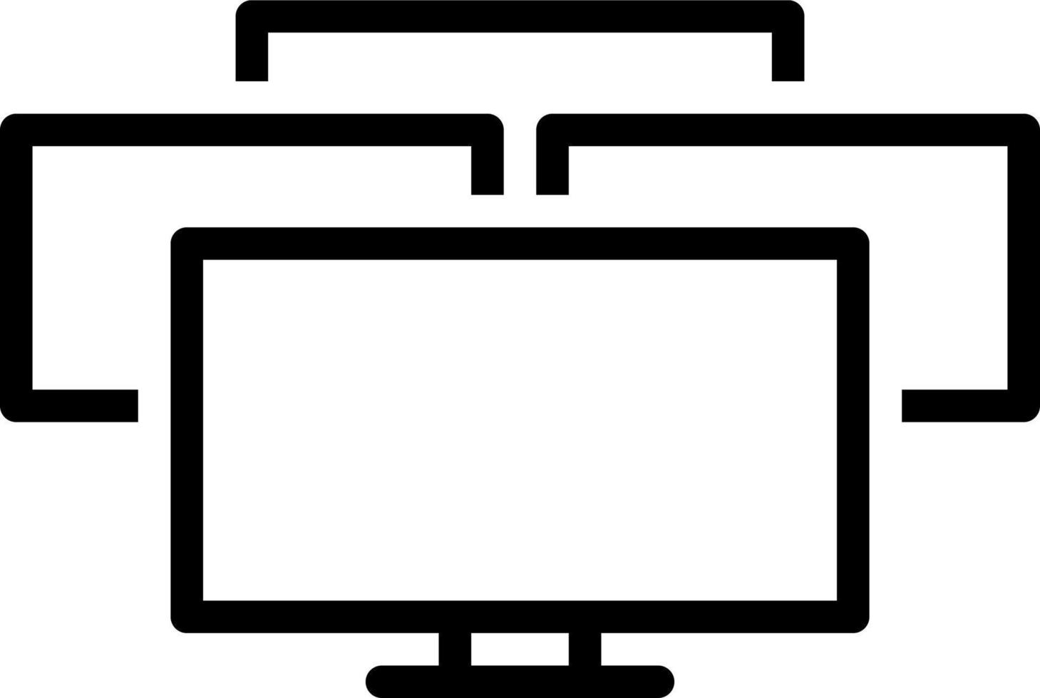 line icon for screens vector