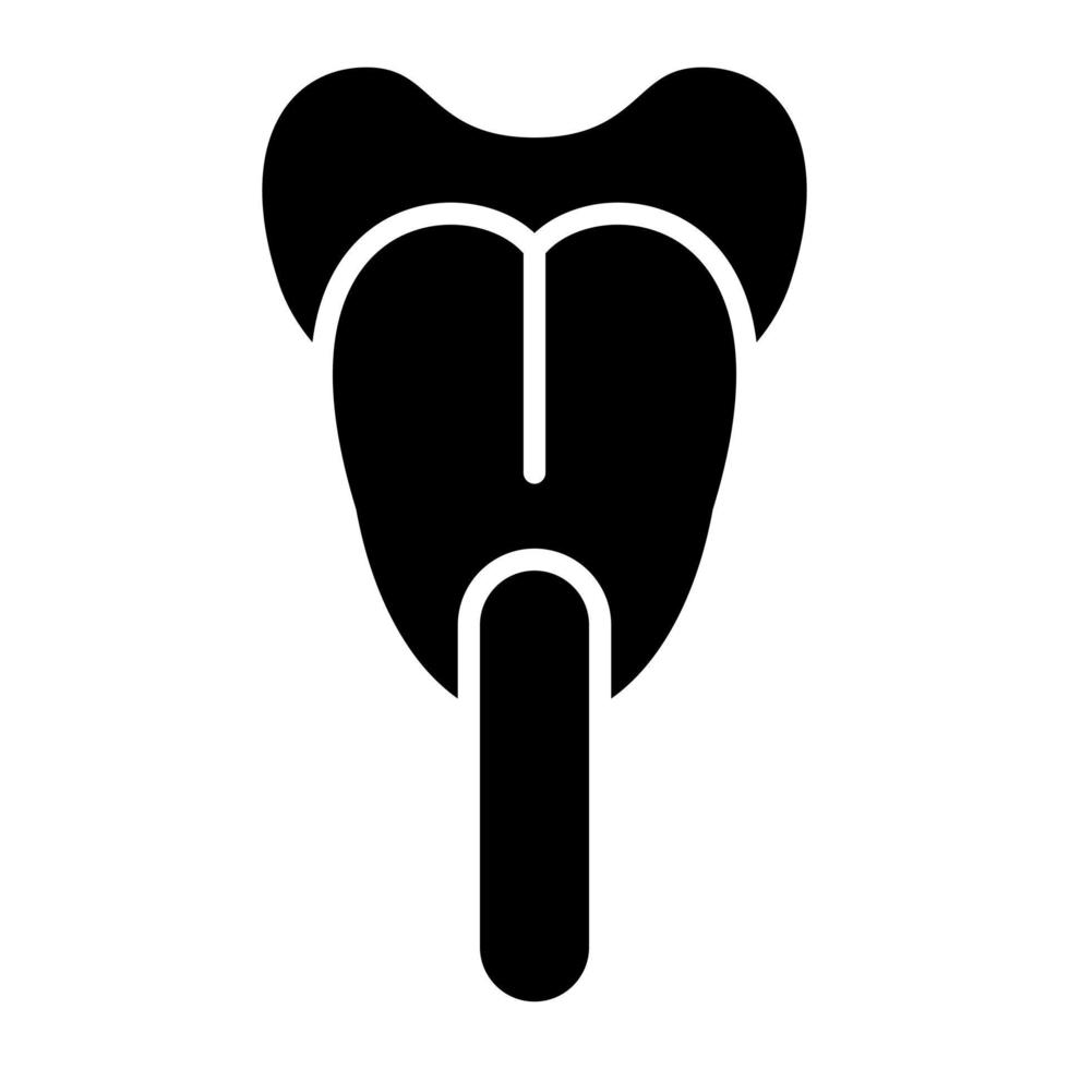 Tongue Depressor Glyph Icon vector