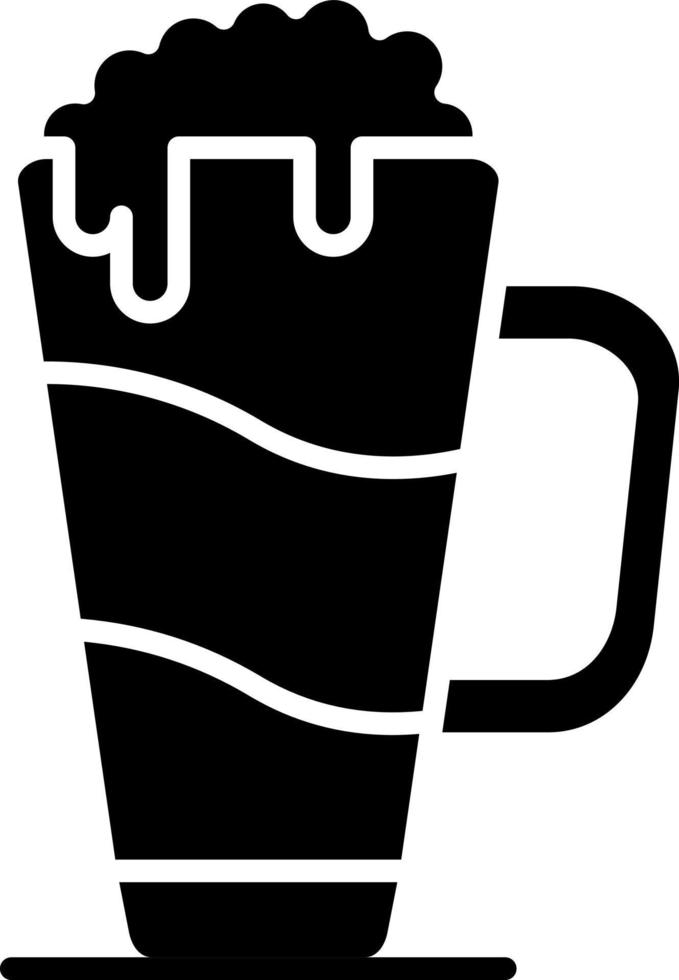 Latte Macchiato Glyph Icon vector