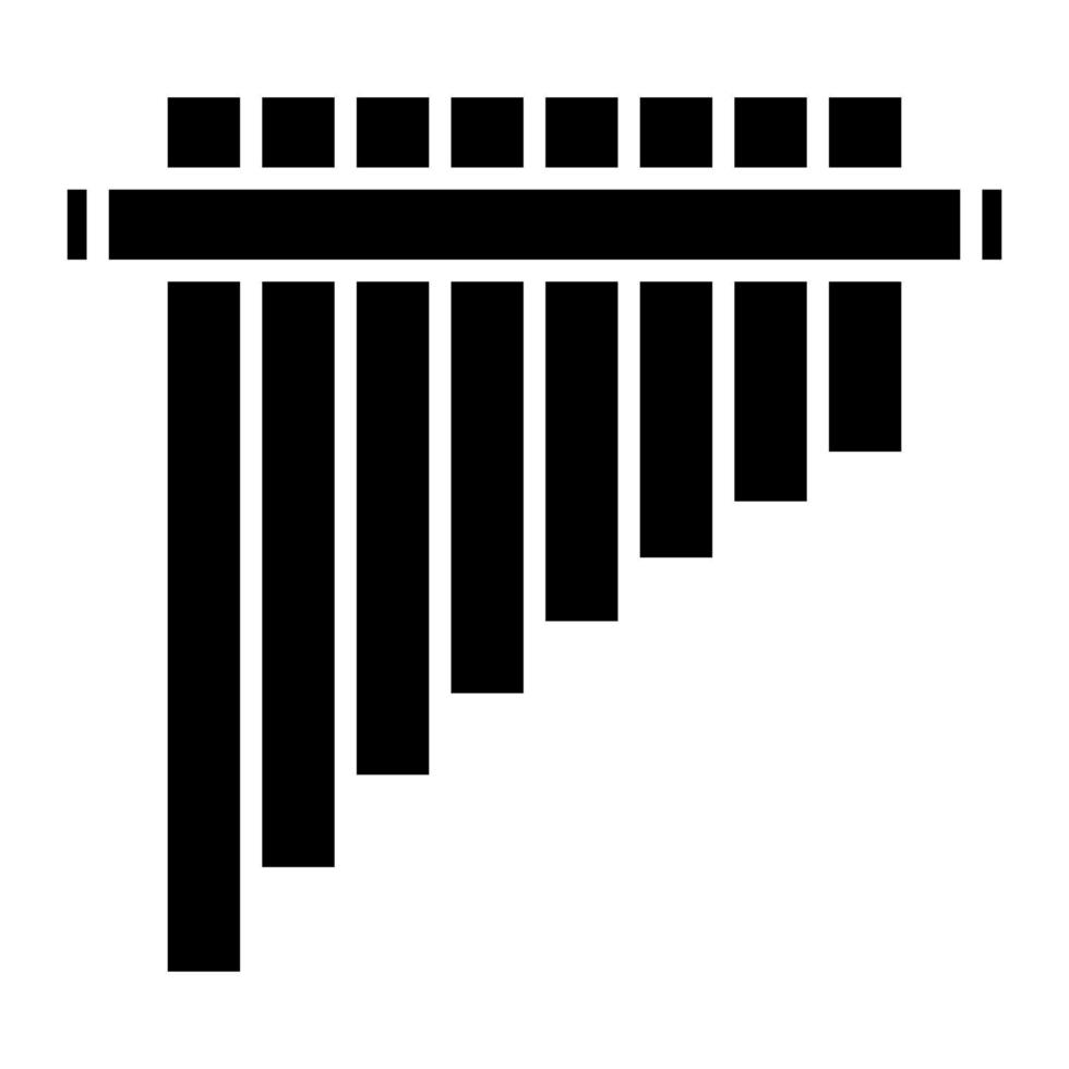 Pan Flute Glyph Icon vector
