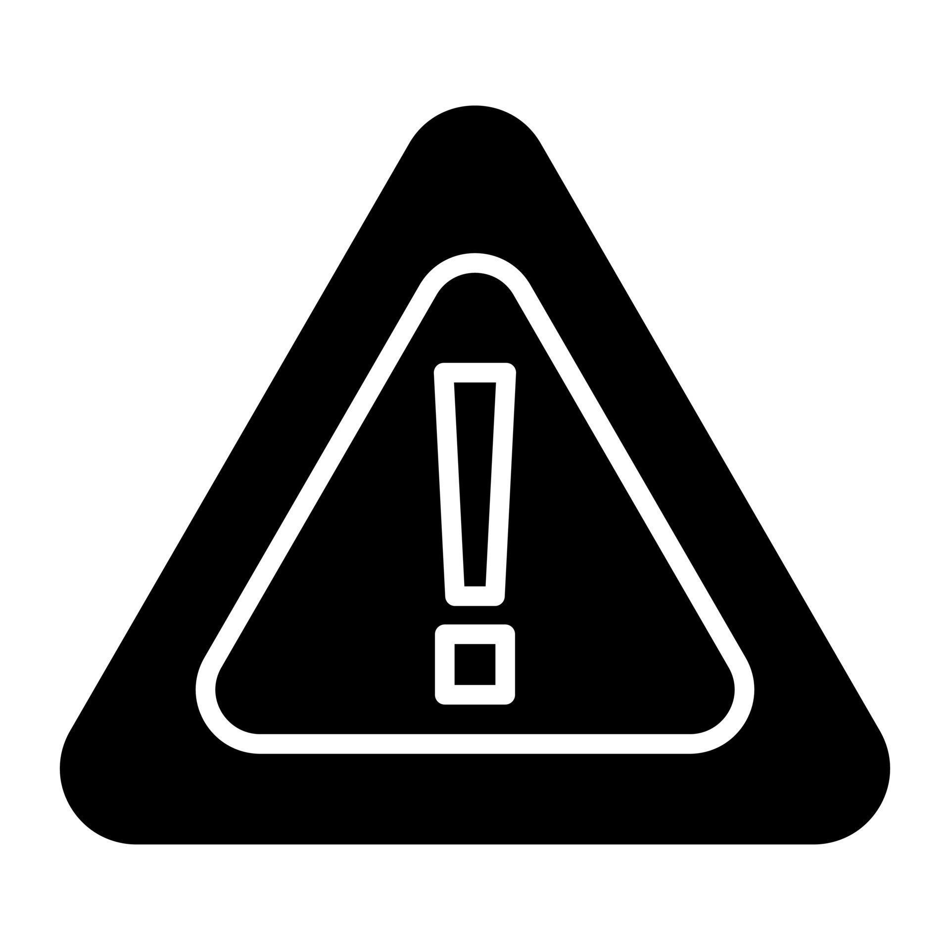 Warning Sign Glyph Icon 15078060 Vector Art at Vecteezy