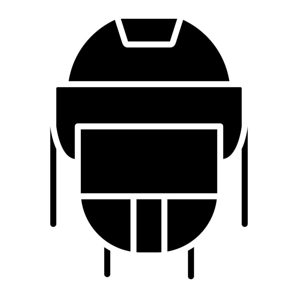 icono de glifo de casco vector