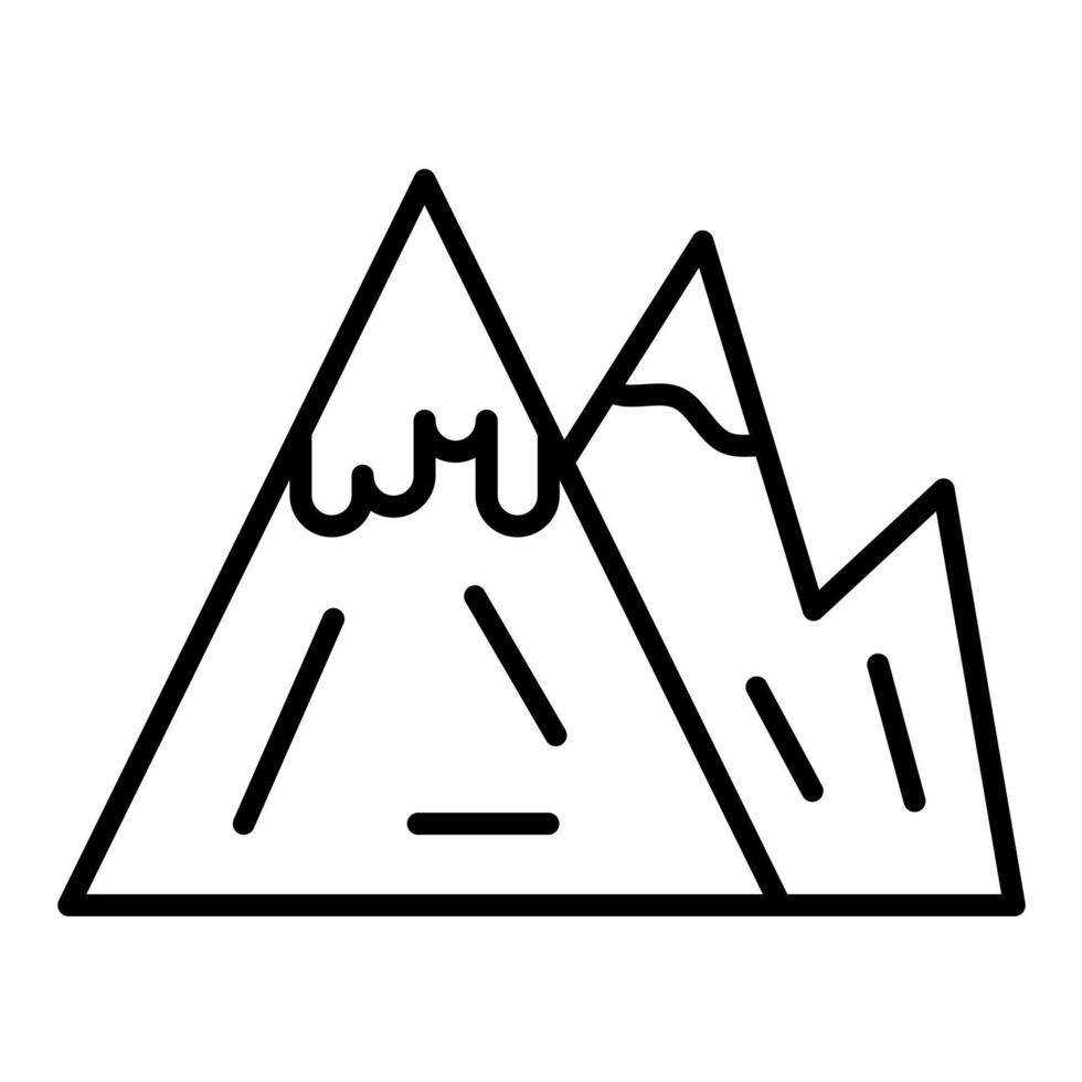 Snow-Capped Mountain Glyph Icon vector