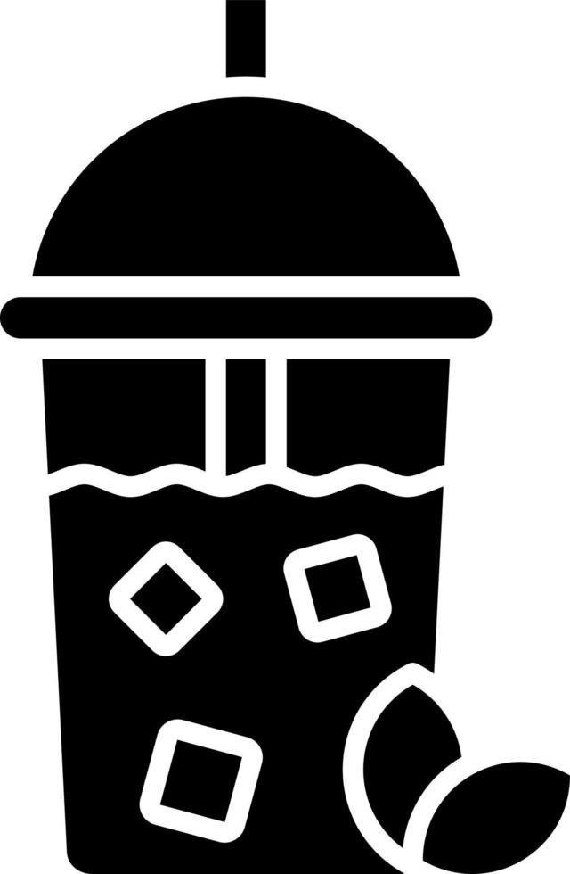 icono de glifo de té helado vector