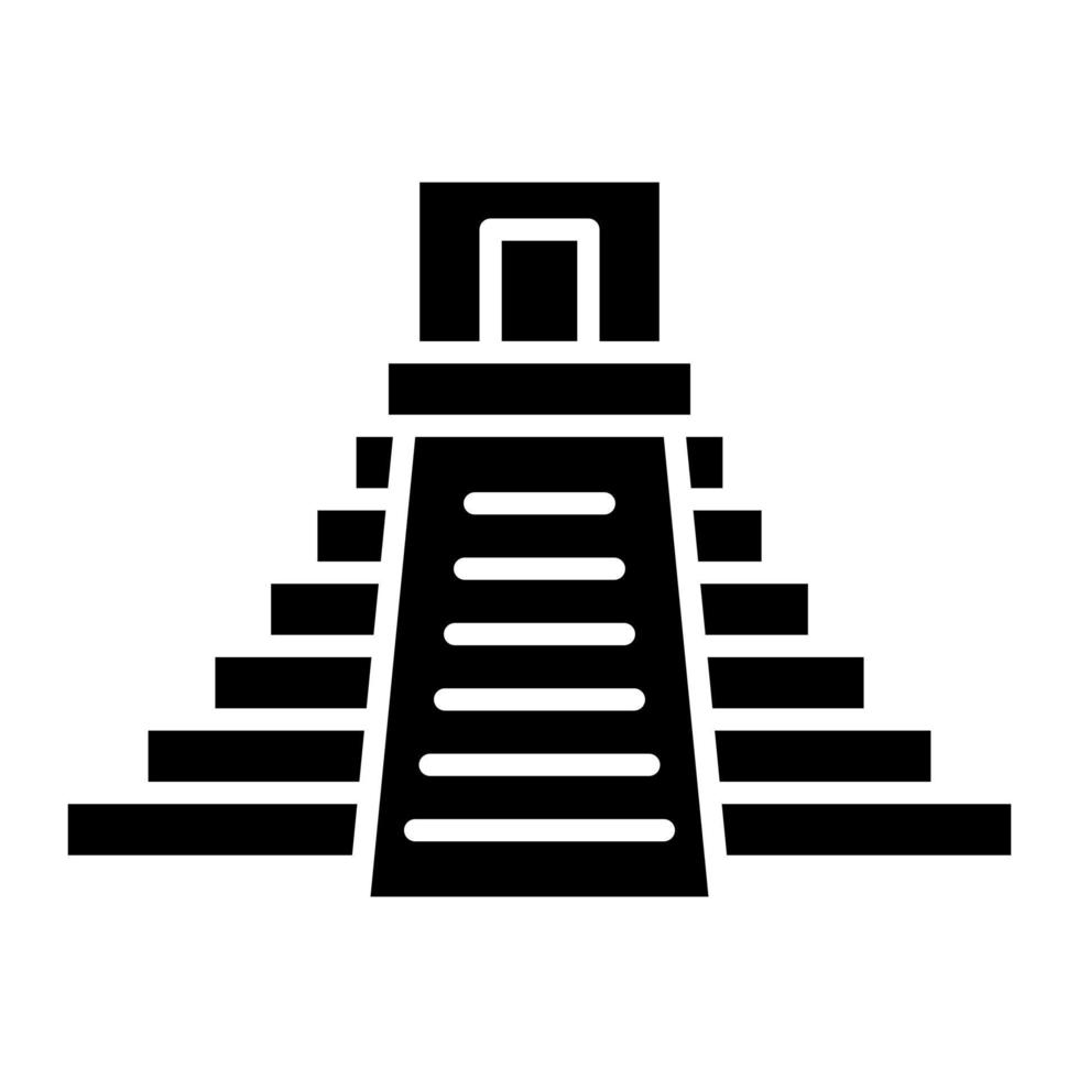 icono de glifo mesoamericano vector