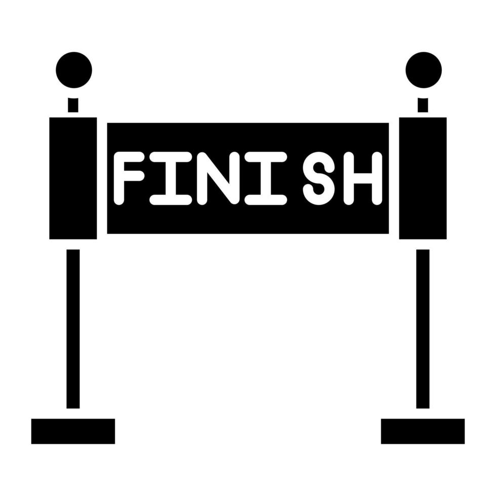 Race Finish Glyph Icon vector