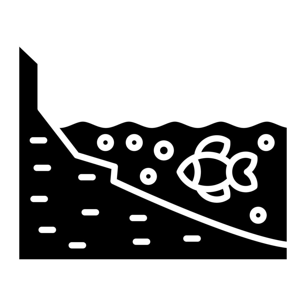 Shore Landscape Glyph Icon vector