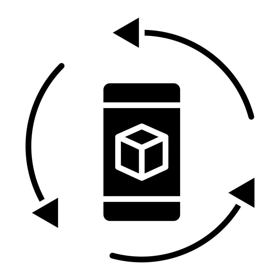 Rotation Glyph Icon vector