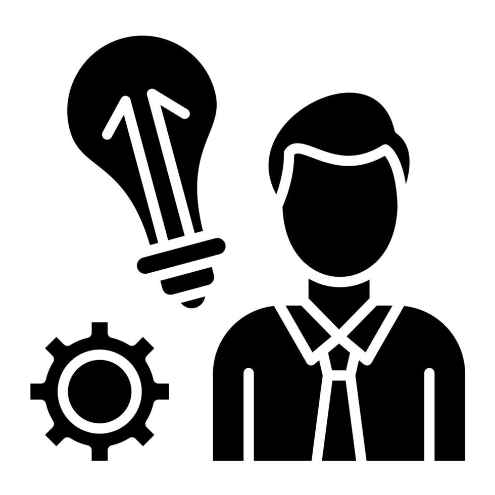 Entrepreneur Glyph Icon vector