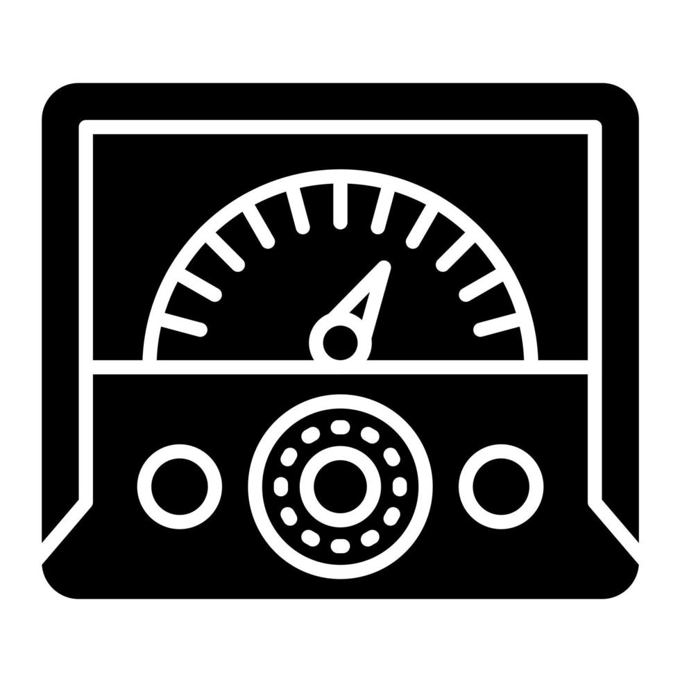 Ammeter Glyph Icon vector