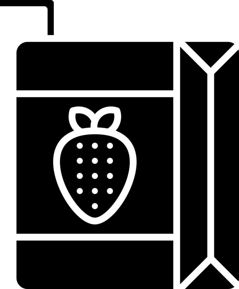 Juice Box Glyph Icon vector