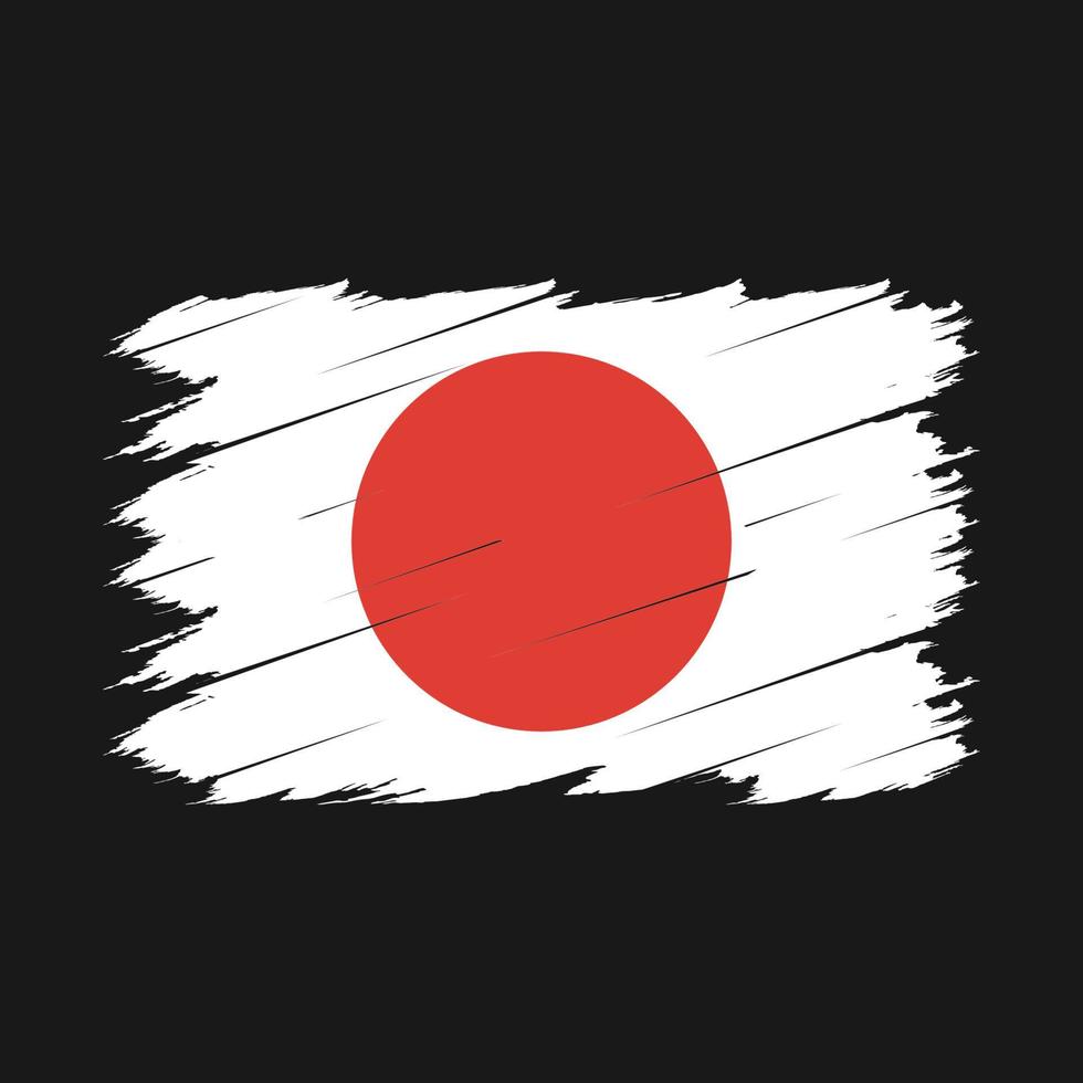 Japan Flag Brush vector