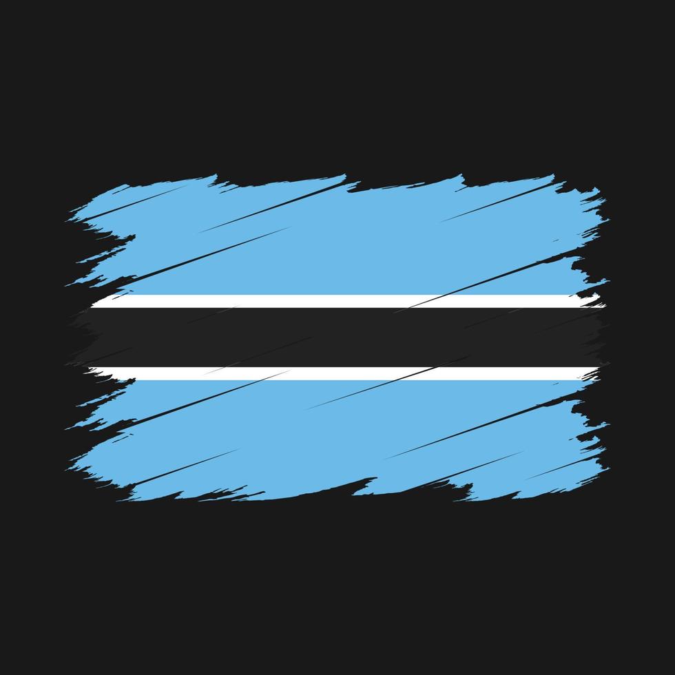 Botswana Flag Brush vector