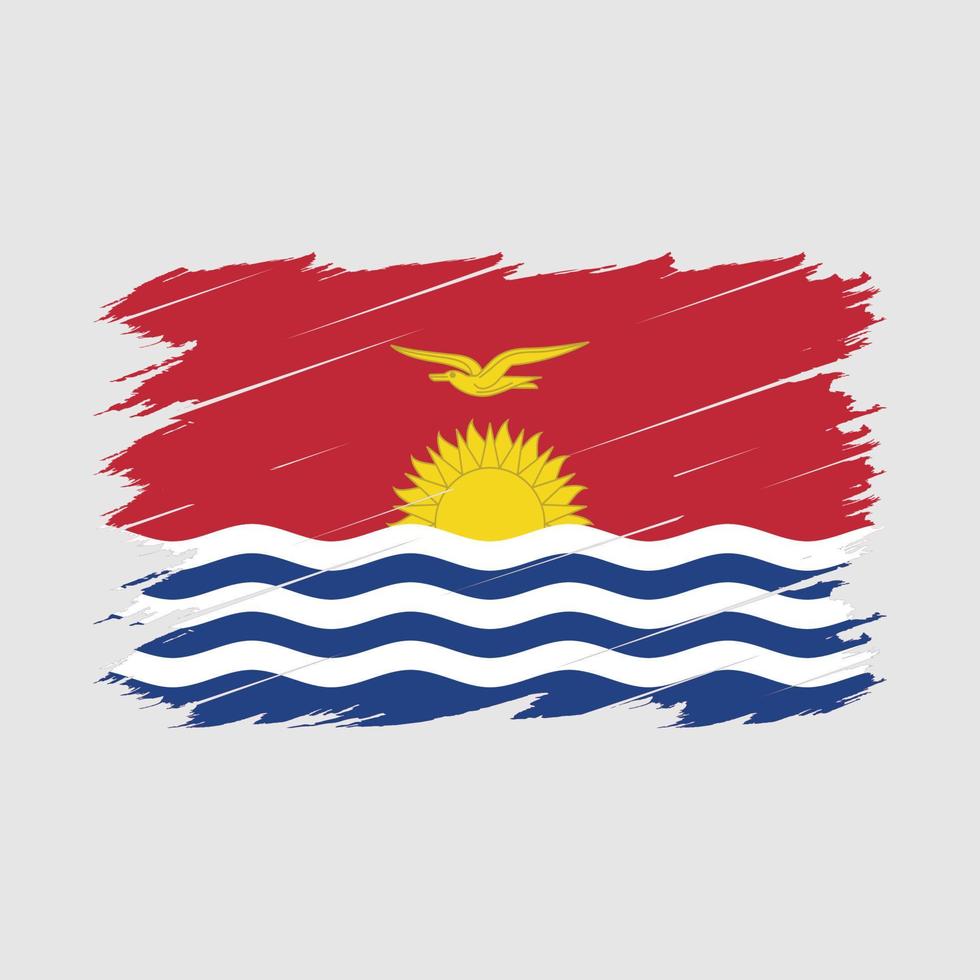 cepillo de bandera de kiribati vector