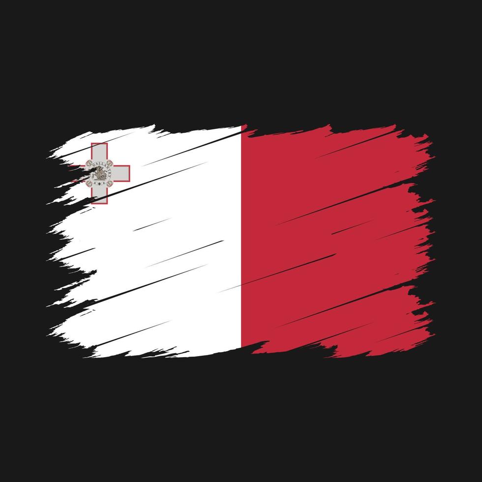 cepillo de bandera de malta vector