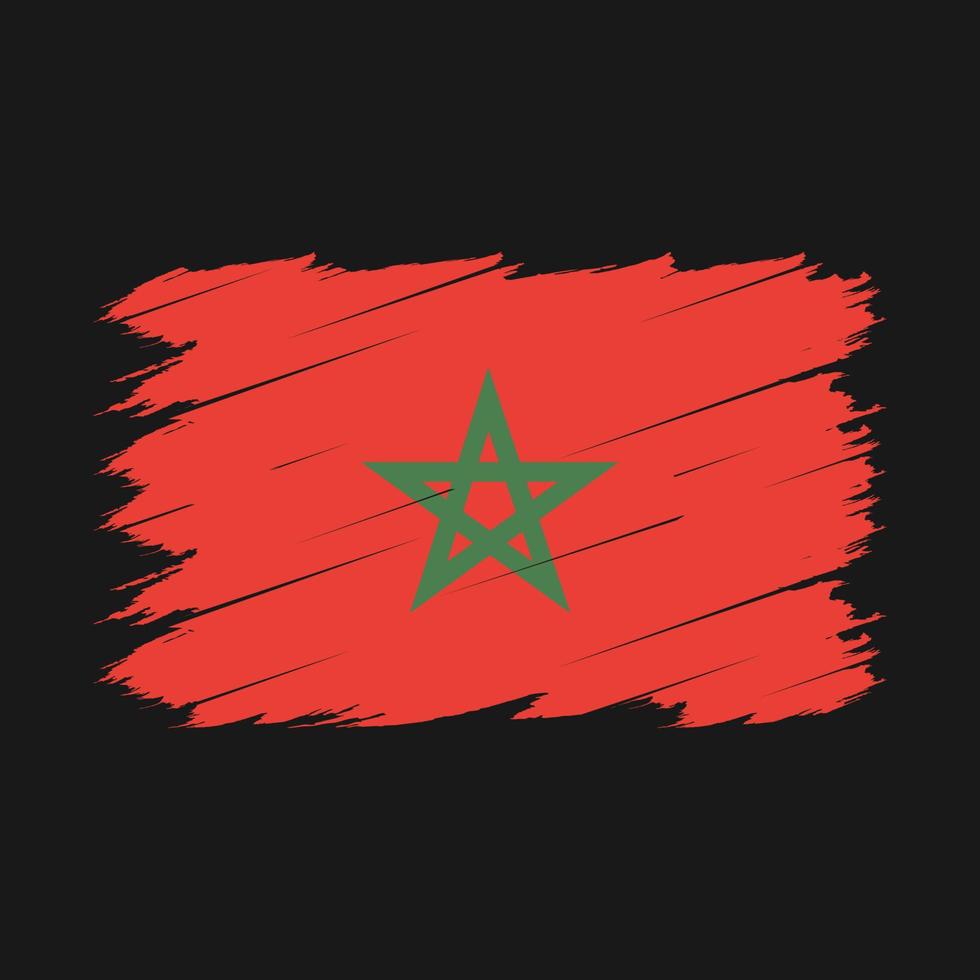 Morocco Flag Brush vector