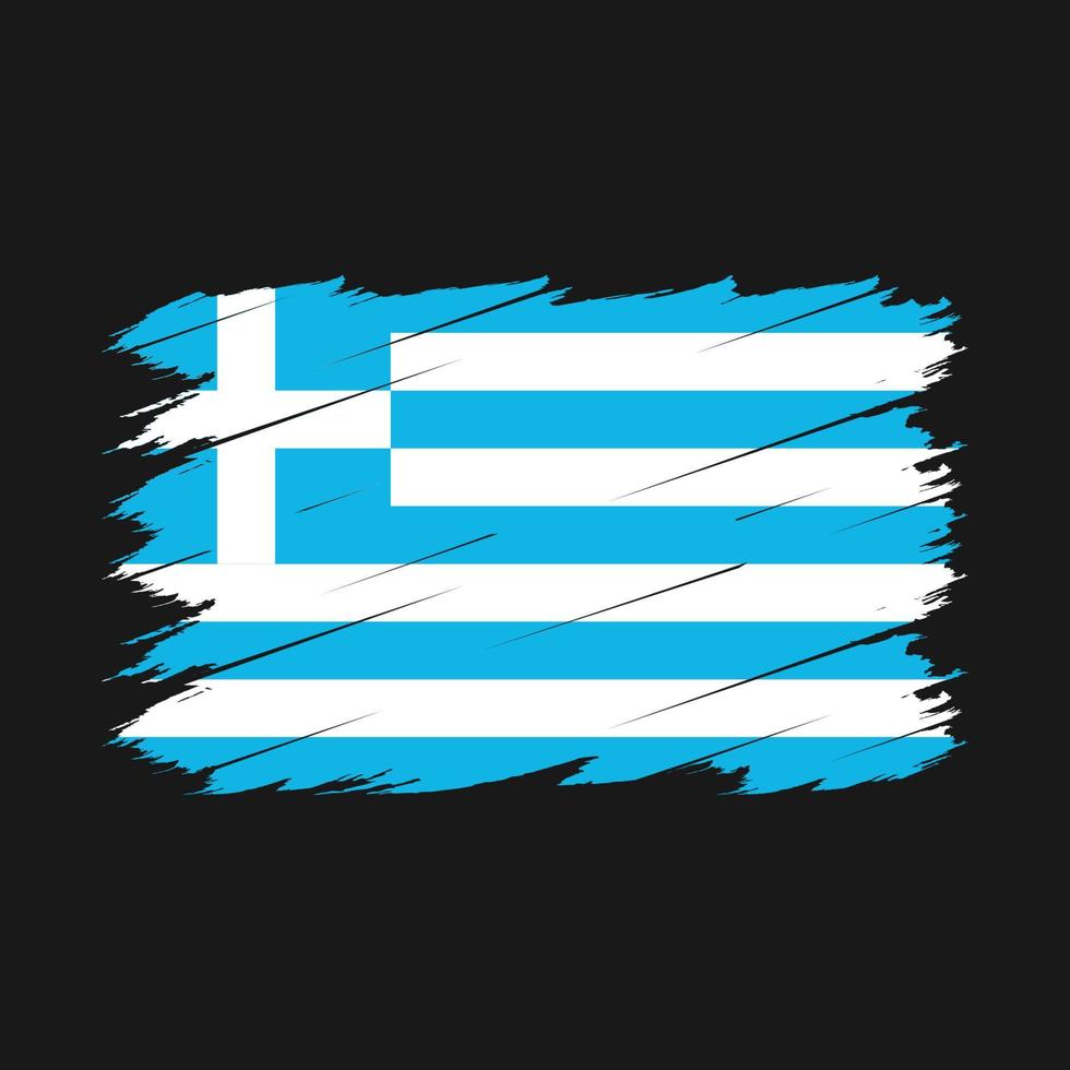 Greece Flag Brush vector