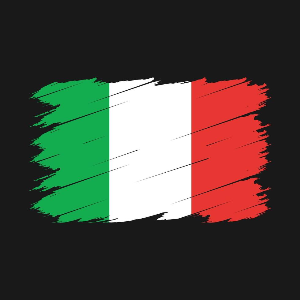Italy Flag Brush vector