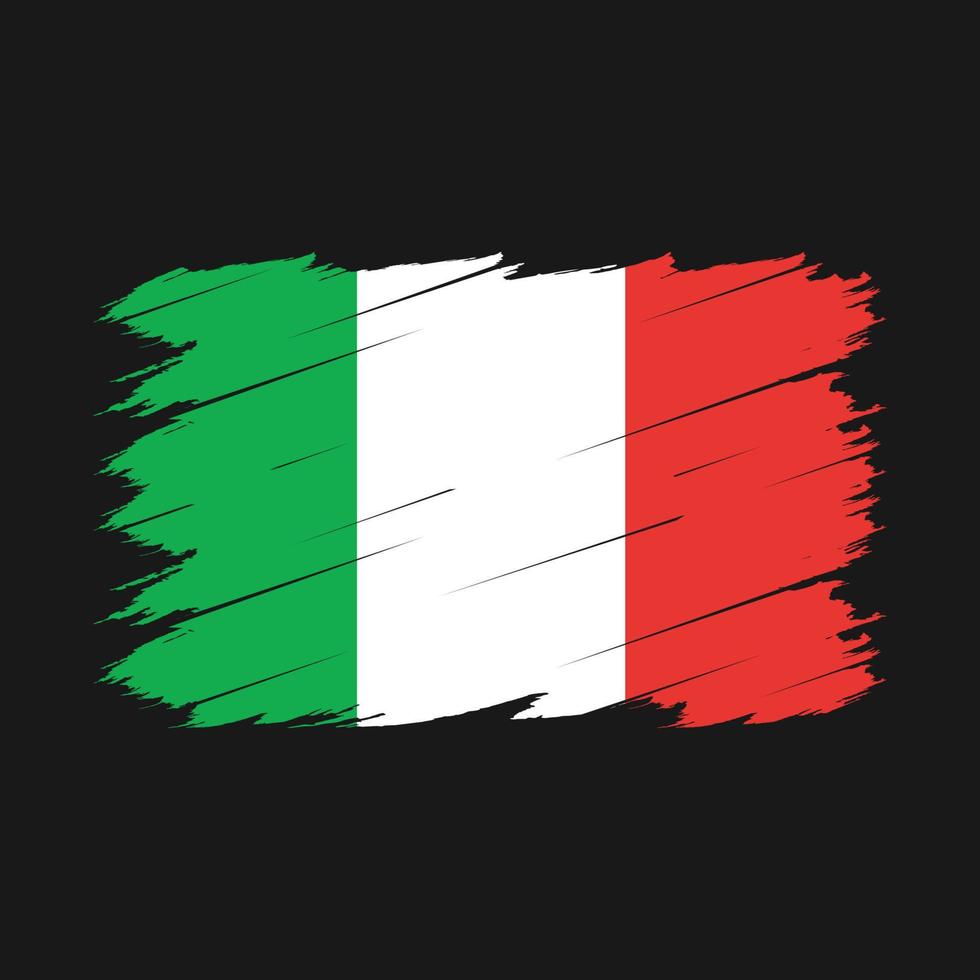 cepillo de bandera de italia vector