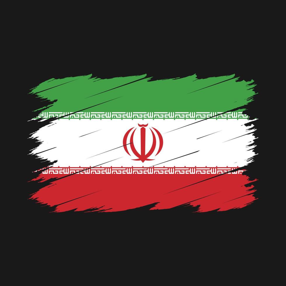 Iran Flag Brush vector