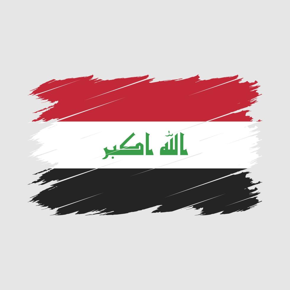 cepillo de bandera de irak vector