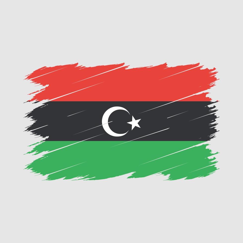 Libya Flag Brush vector